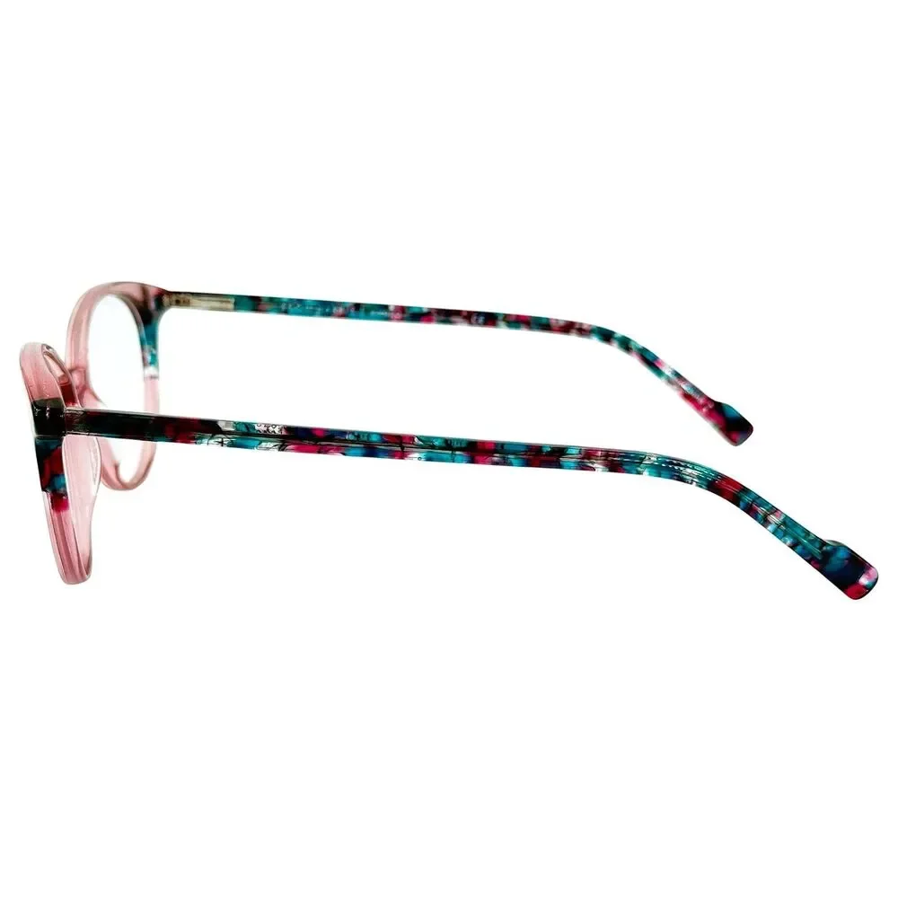 Scott Harris SH730 Womens Plastic Eyeglass Frame C1 Pink Teal Multi 50-18 W Case